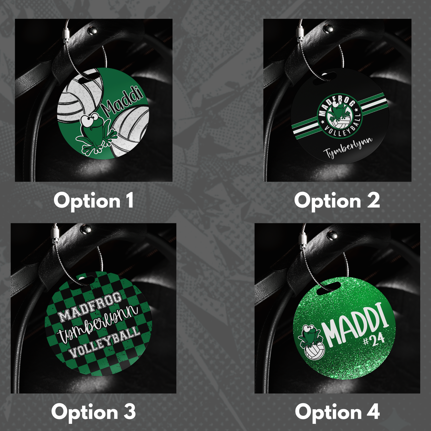 Personalized Madfrog Volleyball Bag Tag