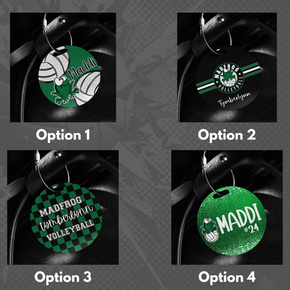 Personalized Madfrog Volleyball Bag Tag