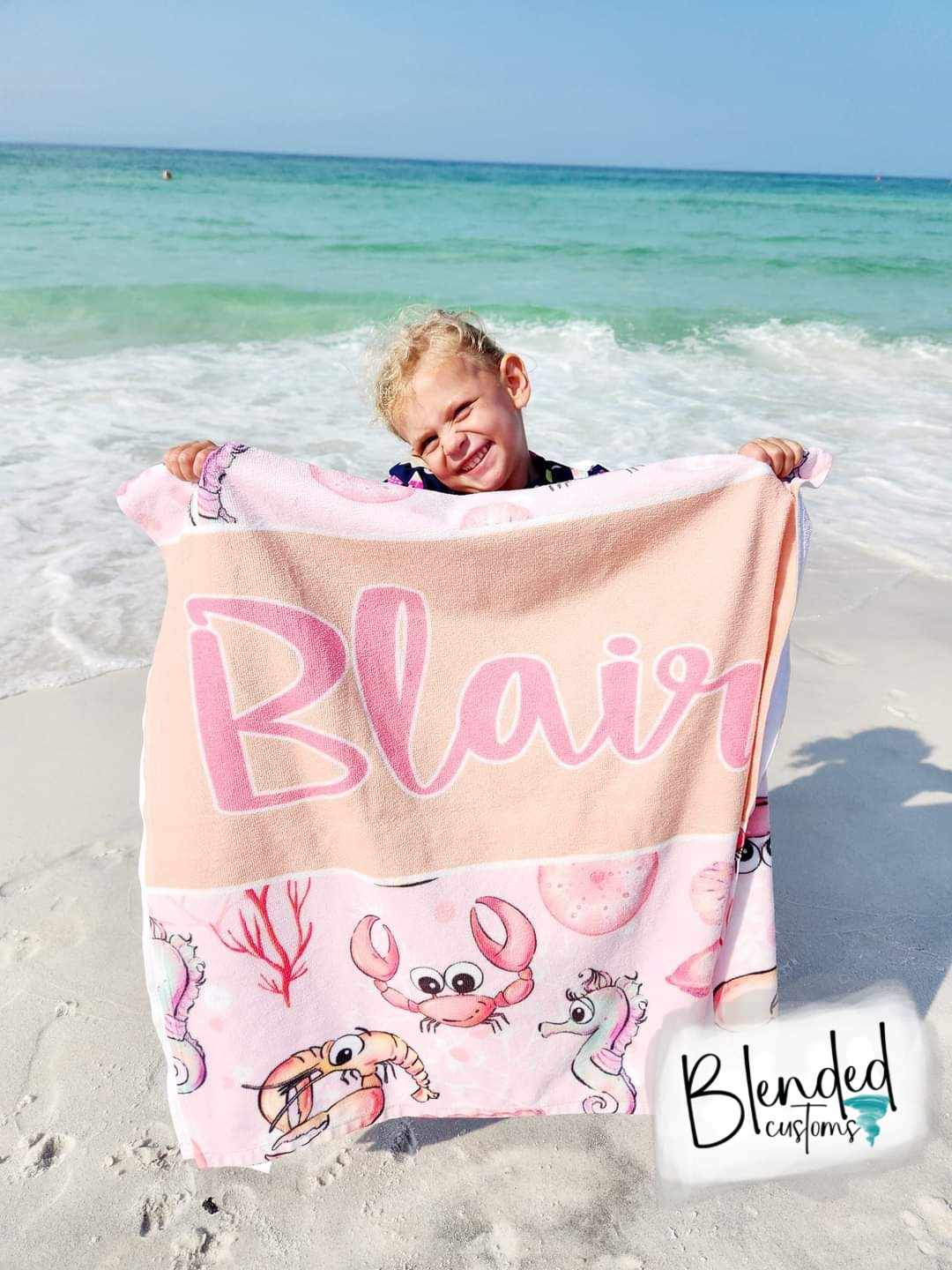 Sea Animal Personalized Beach Towel