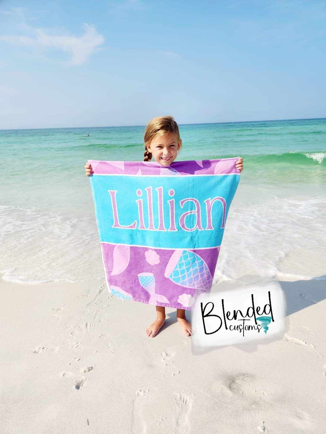 Mermaid Personalized Beach Towel