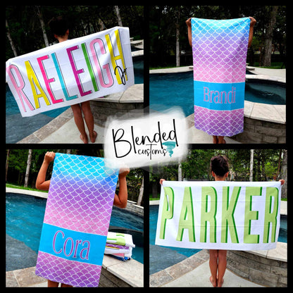 Leopard Print Personalized Beach Towel