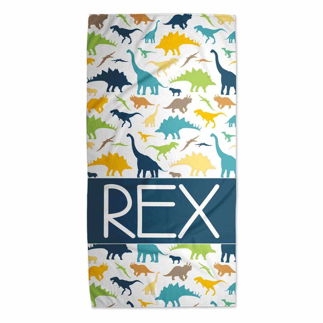 Dinosaur Personalized Beach Towel