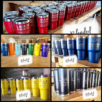 Custom Text Laser Engraved Water Bottle - Double Side Engraving