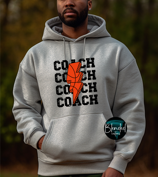 Basketball Coach Lightening Strike Shirt