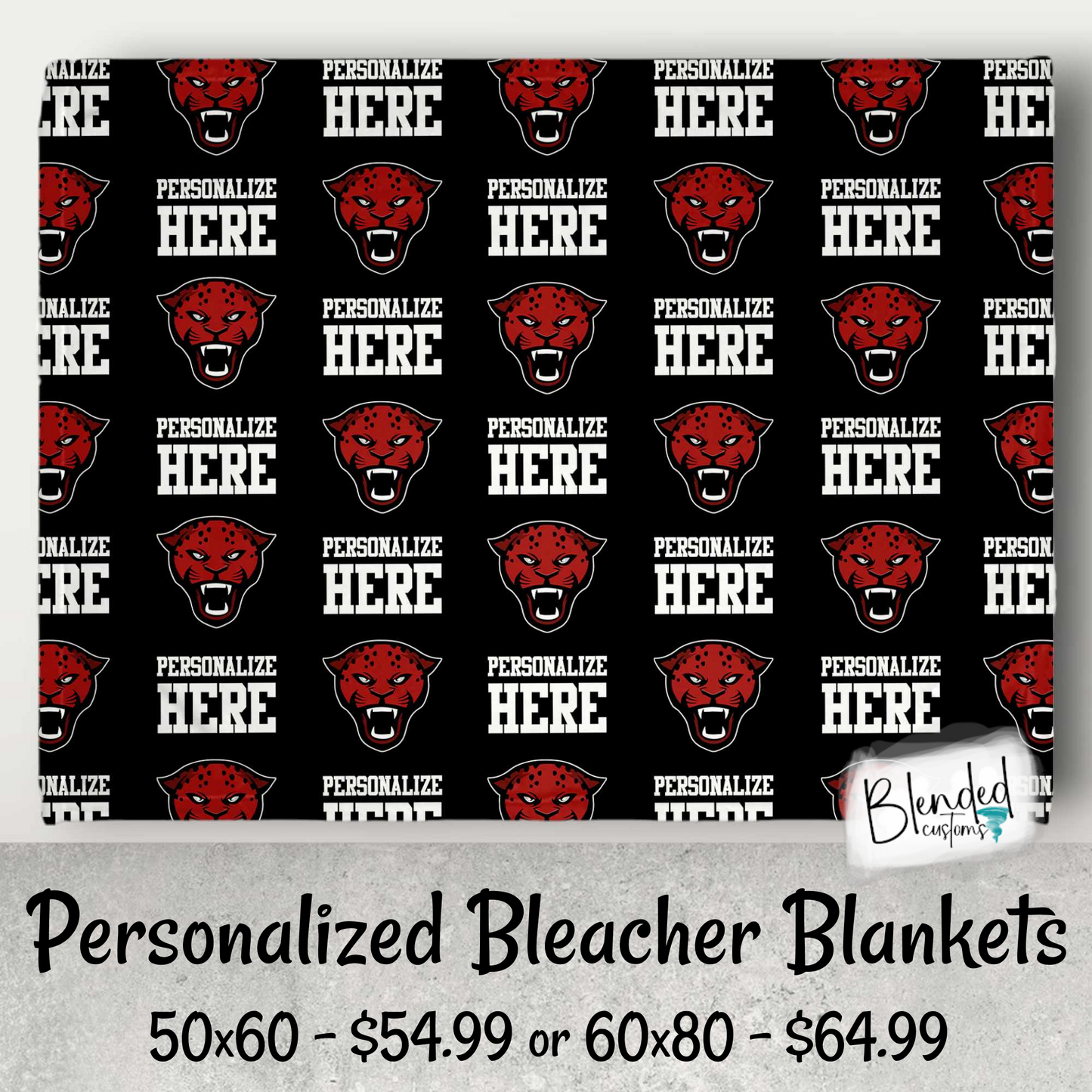 Horn Jaguars Bleacher Blanket - Personalized