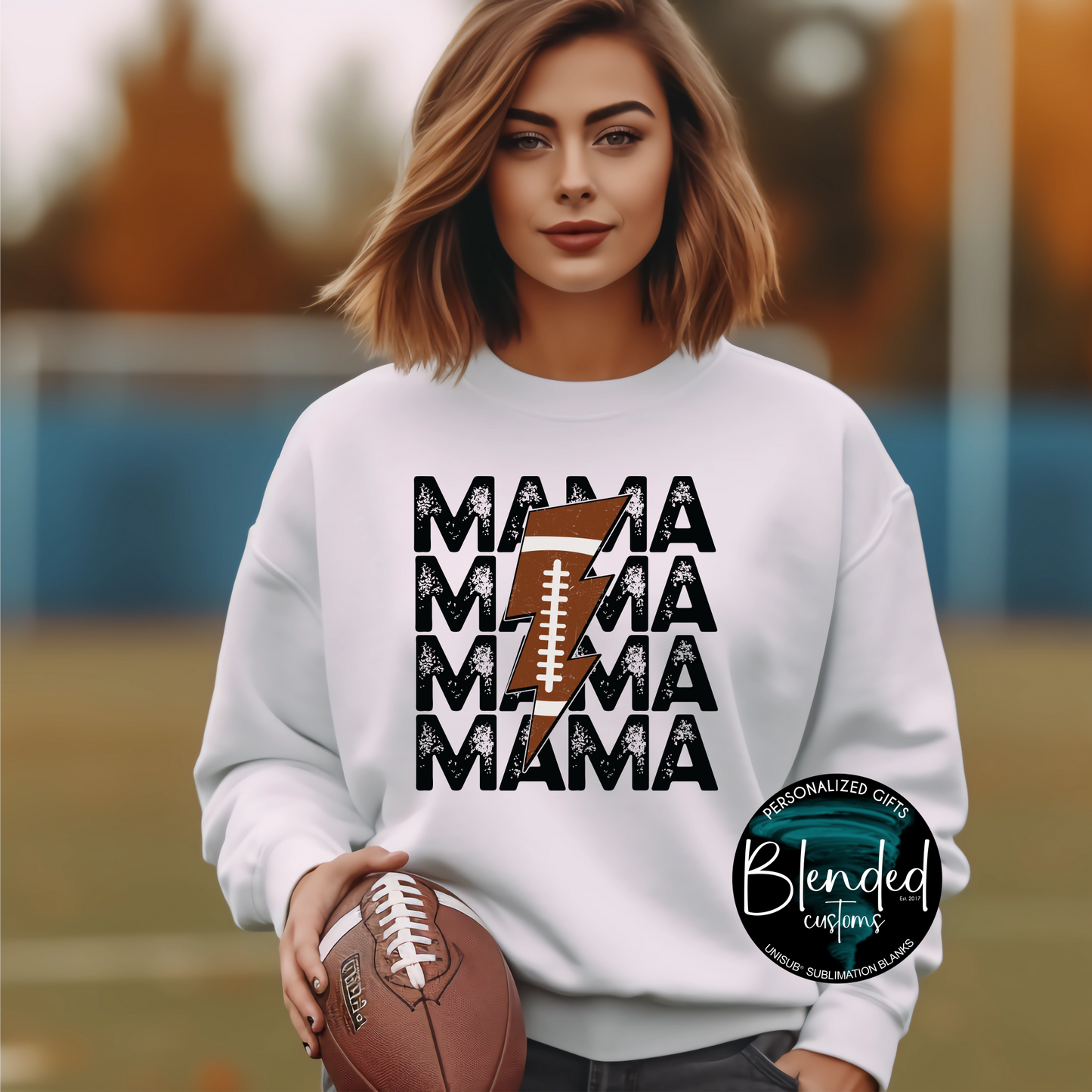 Football Mama Lightening Strike Shirt