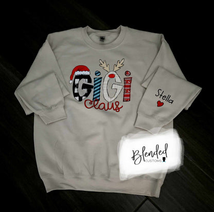 Personalized (MAMA, GIGI, MIMI, NANA, MEMA) Claus Shirt