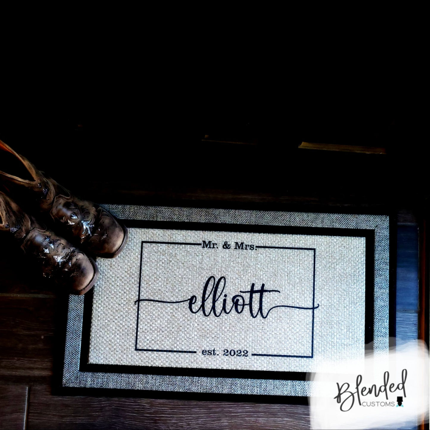 Mr. & Mrs. Personalized Name Doormat