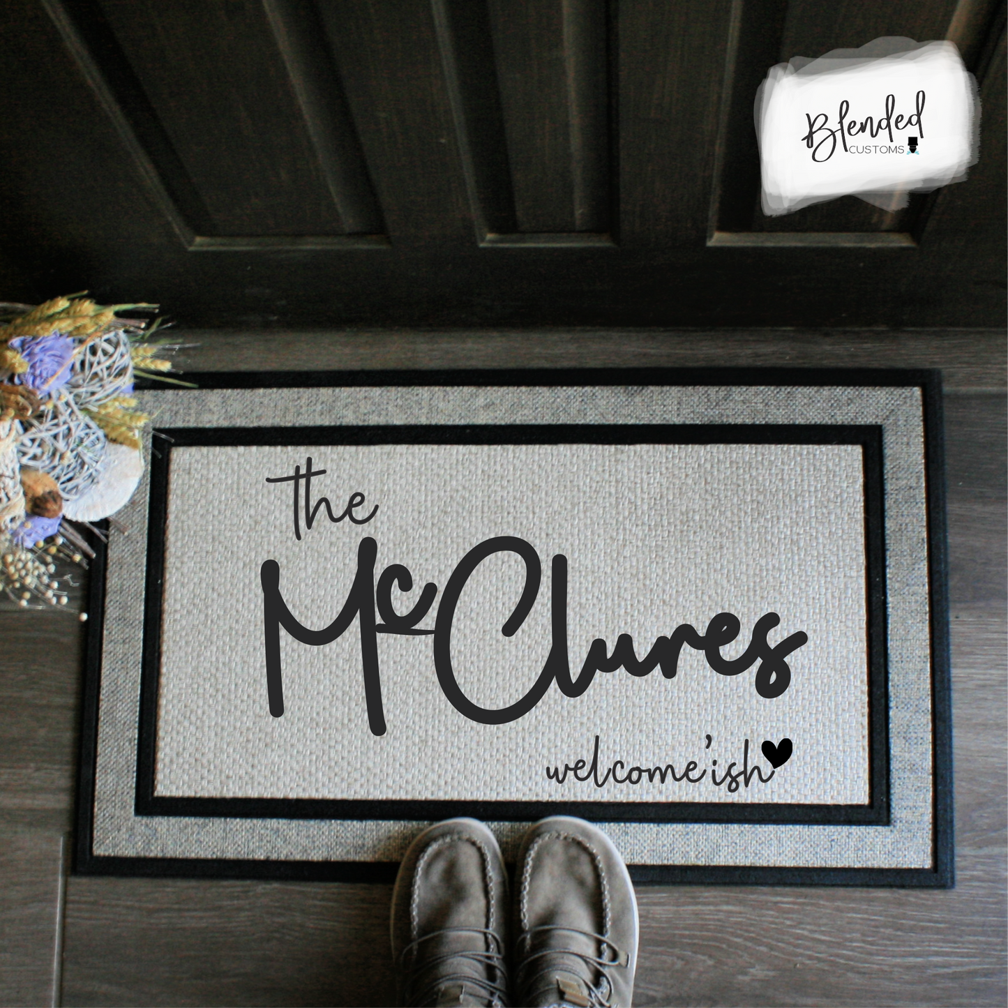 Welcome'ish with Custom Name Doormat