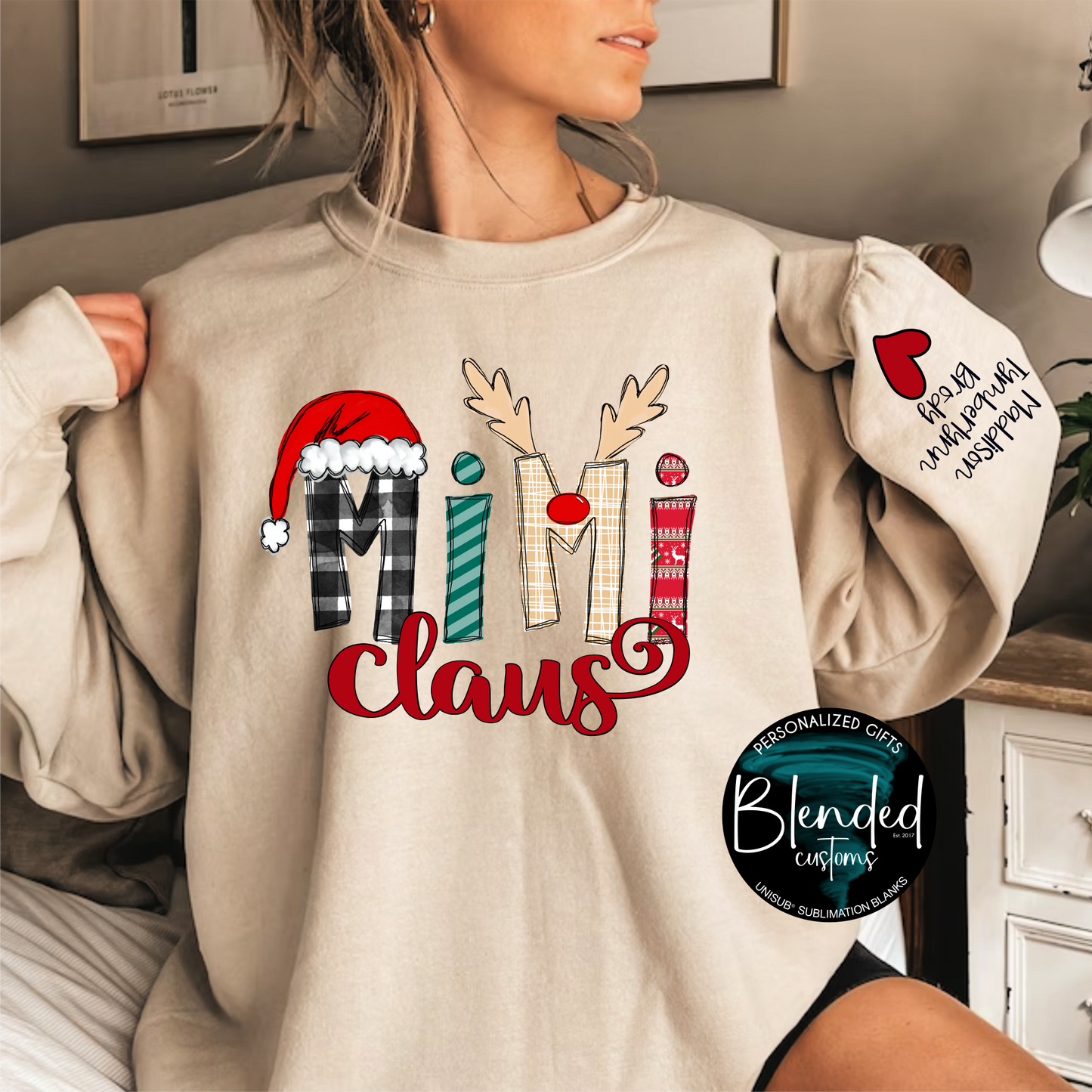 Personalized (MAMA, GIGI, MIMI, NANA, MEMA) Claus Shirt